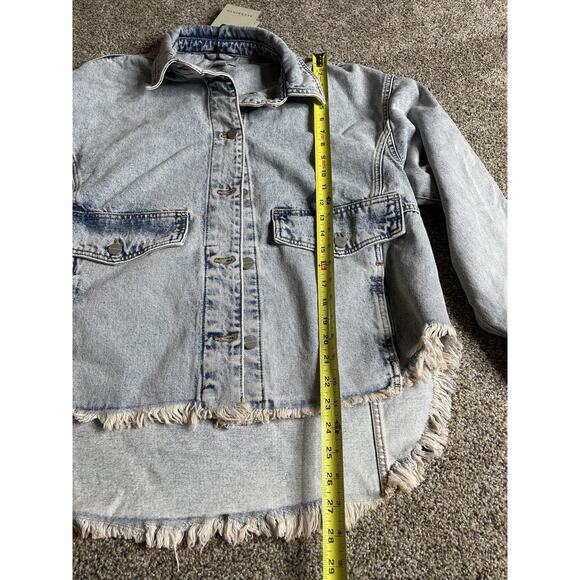 New! AllSaints Hettie Shacket Womens Denim Button Jean Jacket Oversized US 4 - Picture 5 of 6